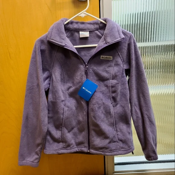 Columbia Benton Springs Plum Full Zip Jacket Petite Small - Picture 1 of 4